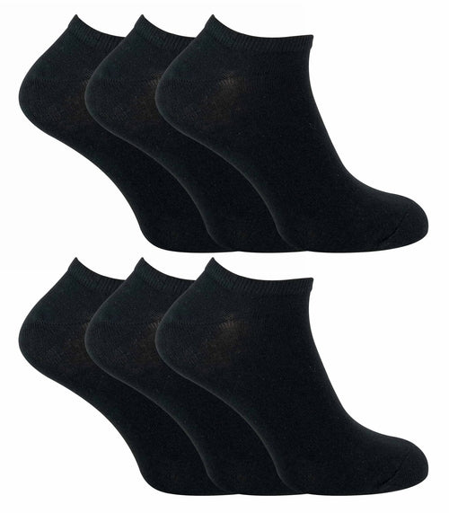 6 Pack Men's Cotton Trainer Socks