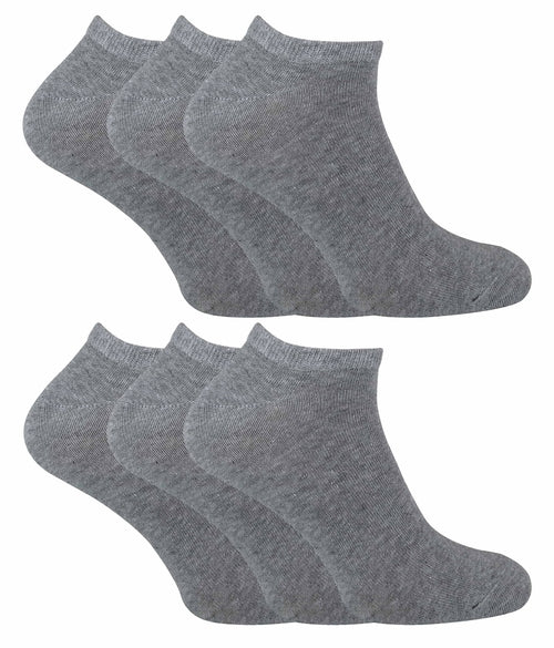 6 Pack Men's Cotton Trainer Socks