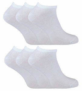 6 Pack Men's Cotton Trainer Socks