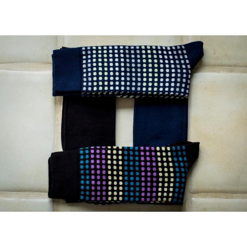 2 Pair Pack Combed Cotton Dress Casual Crew Socks